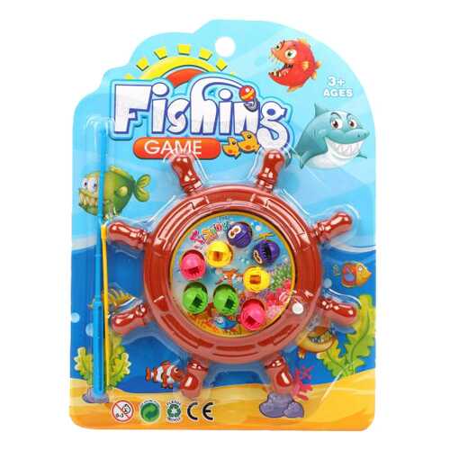 Рыбалка заводная, игровое поле + 8 фигурок + удочка,блистер