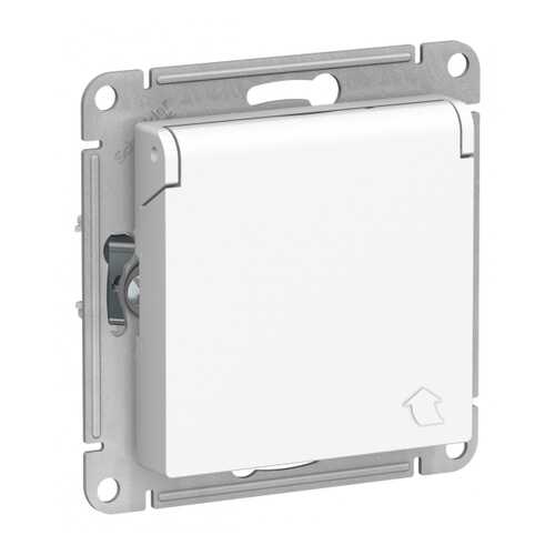 Розетка SE AtlasDesign Белый с/з со шторками с крышкой, 16А, IP20, механизм