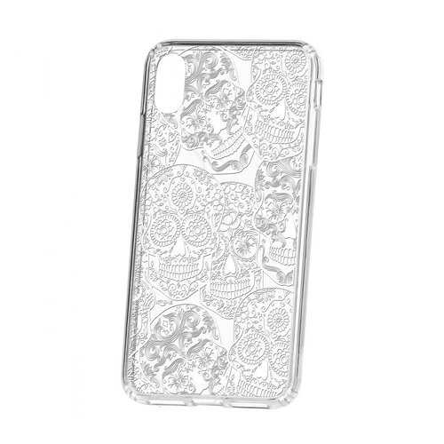 Чехол Kruche iP XS Max Print Skull White