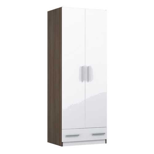 Детский шкаф двухсекционный Polini kids Simple c 1 ящиком, трюфель-белый
