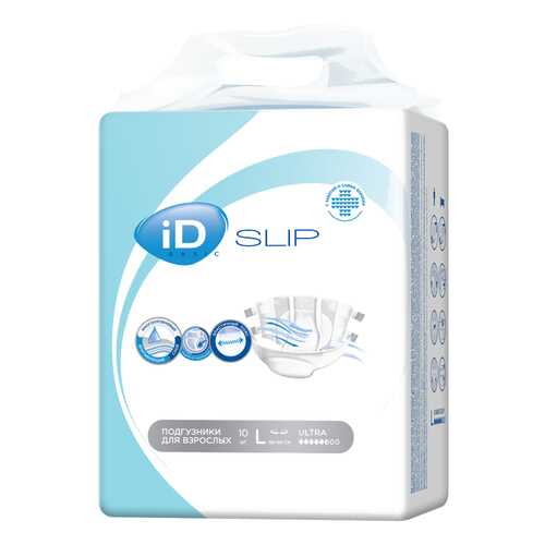 Подгузники для взрослых iD NEW Slip Basic L 10 шт,/6