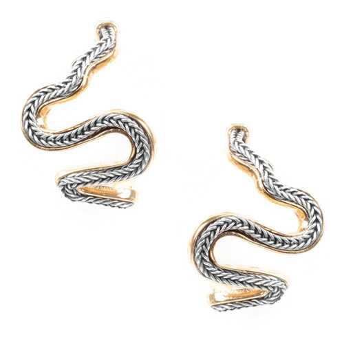 Серьги женские ORI TAO OT-12-29125 серебристые/золотистые