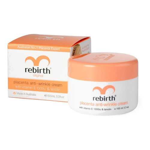 Rebirth Крем с экстрактом плаценты, витамином Е и ланолином, 100 мл