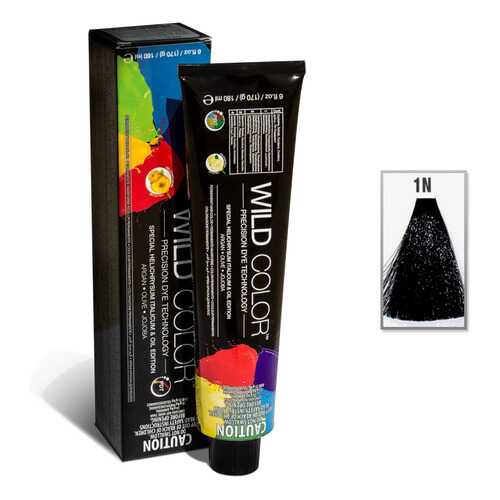 Wildcolor Hair Color Ammonia Free - Стойкая крем-краска без аммиака 1N Черный 180 мл