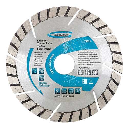 Диск отрезной алмазный GROSS 73021