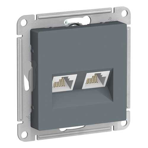 Розетка SE AtlasDesign Грифель двойная компьютерная RJ45+RJ45, кат.5E, механизм