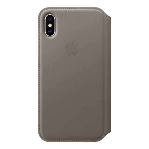 Чехол Apple Leather Folio Taupe MQRY2ZM/A для iPhone X