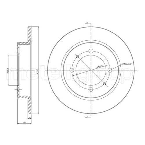 Тормозной диск METELLI 23-0434C