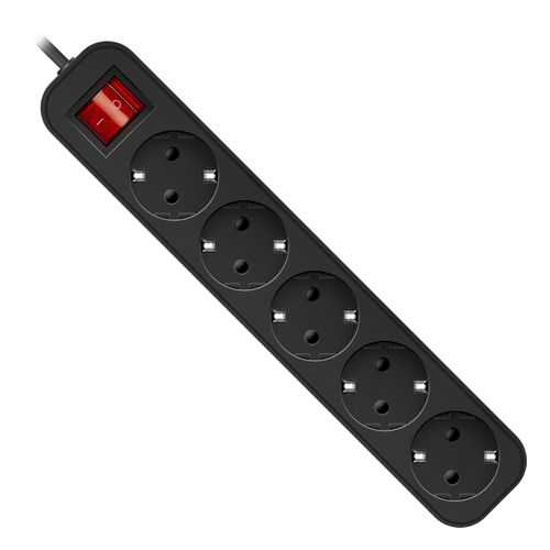 Удлинитель Defender G518, 5 розеток, 1,8 м, Black