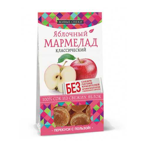 Мармелад яблочный Живые снеки классический 4*90 г
