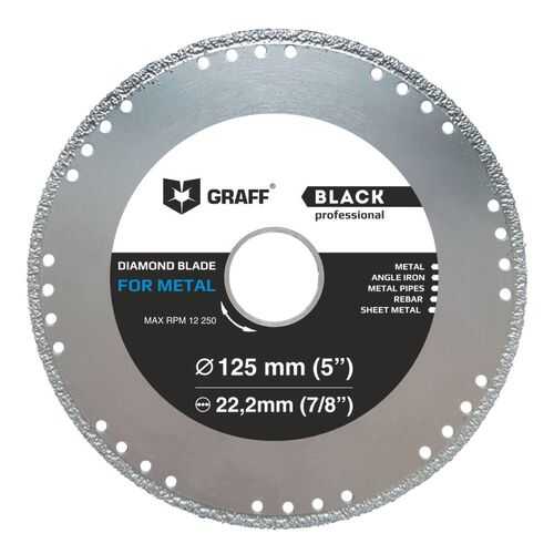 Диск алмазный отрезной 125 мм GRAFF Black по металлу