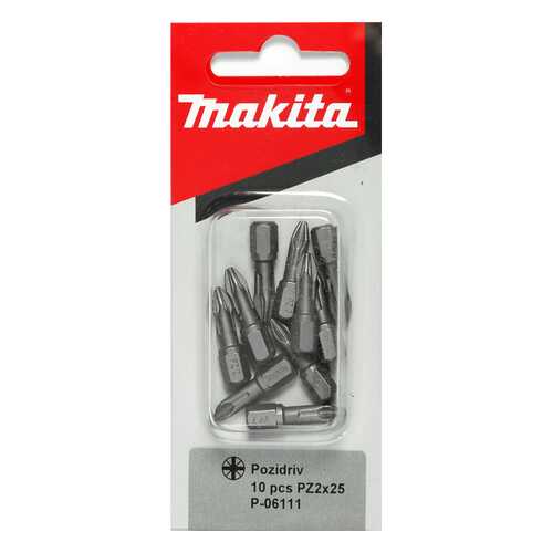 Набор бит для дрелей, шуруповертов Makita Pozidriv P-06111