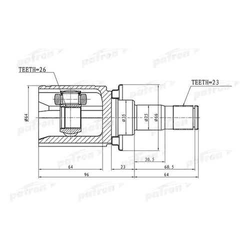 Шрус PATRON PCV1397