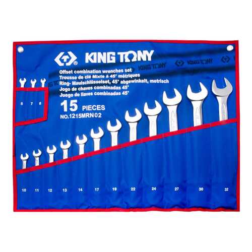 Набор комбинированных ключей KING TONY 6-32 мм 15 предметов 1215MRN02