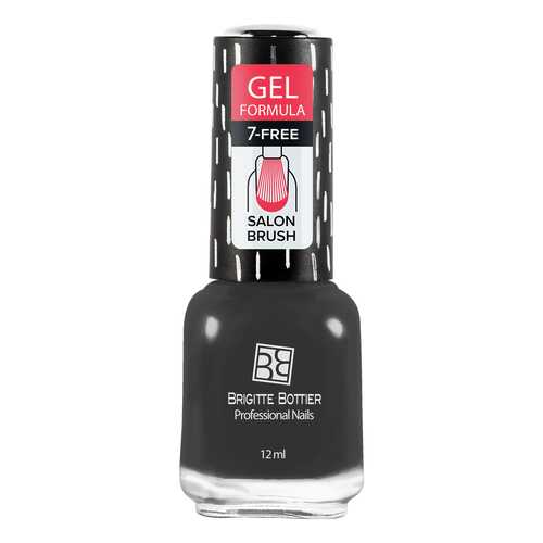 Лак с гелевым эффектом Brigitte Bottier Gel Formula тон 23 мокрый асфальт, 12 мл