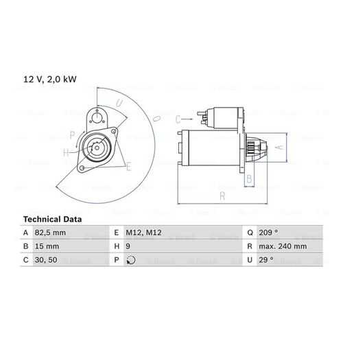 Стартер Bosch 0 986 021 610