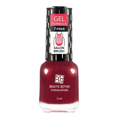 Лак с гелевым эффектом Brigitte Bottier Gel Formula тон 16 вишневый перламутровый, 12 мл