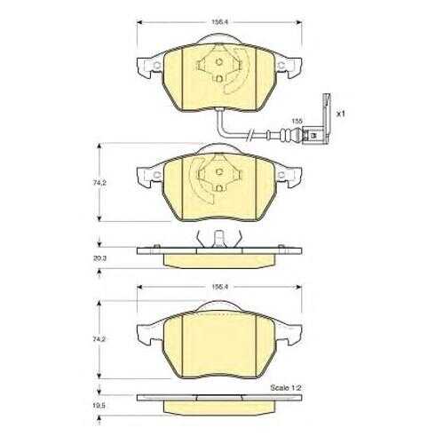 Комплект тормозных колодок Girling 6114032