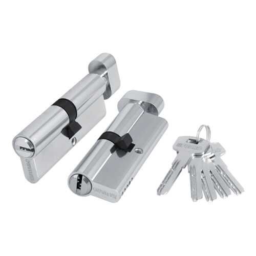 Цилиндровый механизм с вертушкой 200 ZM 80 mm /30+10+40/ CP, цвет: хром, 5 ключей