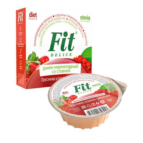 Джем мармелад Fit Parad со стевией брусника клюква лимонник