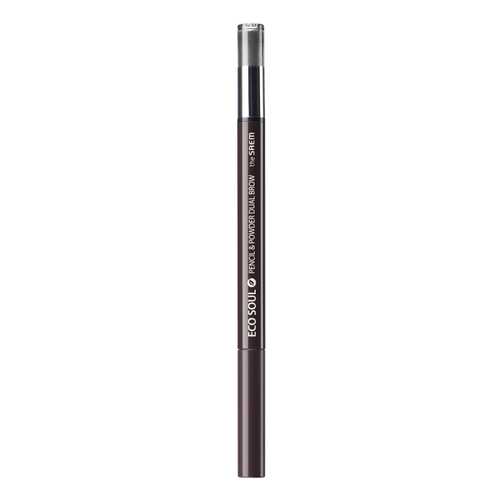 Карандаш для бровей The Saem Eco soul pencil & powder dual brow 03 Black gray 0,8 г