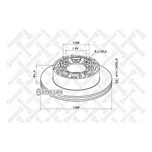 Тормозной диск Stellox 85-00737-SX