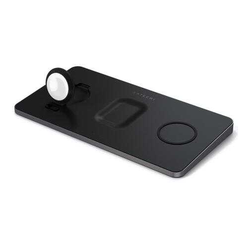Беспроводное зарядное устройство Satechi Trio Wireless Charging Pad ST-X3TWCPM (Black)