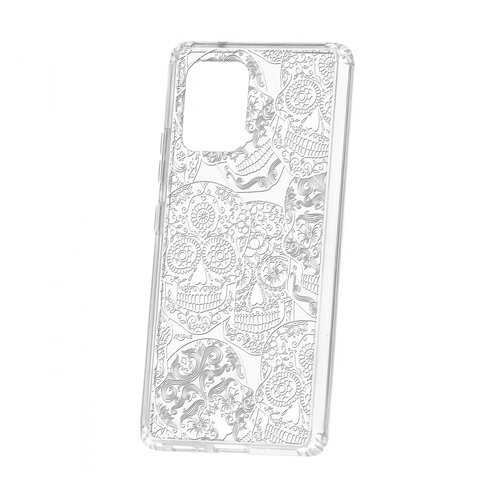 Чехол Kruche Samsung Galaxy S10 Lite Print Skull White