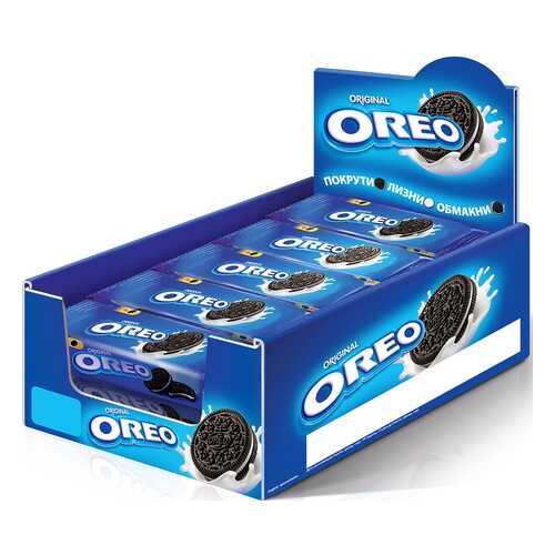 OREO печенье с какао и начинкой с ванильным вкусом 38г по 12 шт