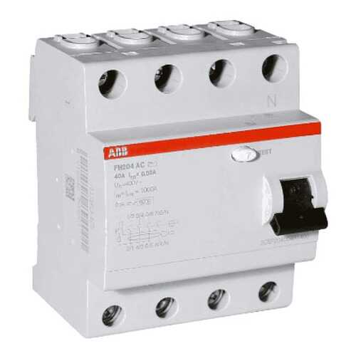 Выключатель дифференциального тока (УЗО) ABB FH204, 4п, 40 А, 30 мА, тип AC