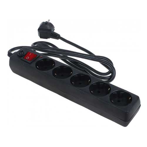 Сетевой фильтр TDM ELECTRIC СФ-05В, 5 розеток, 1,5 м, Black
