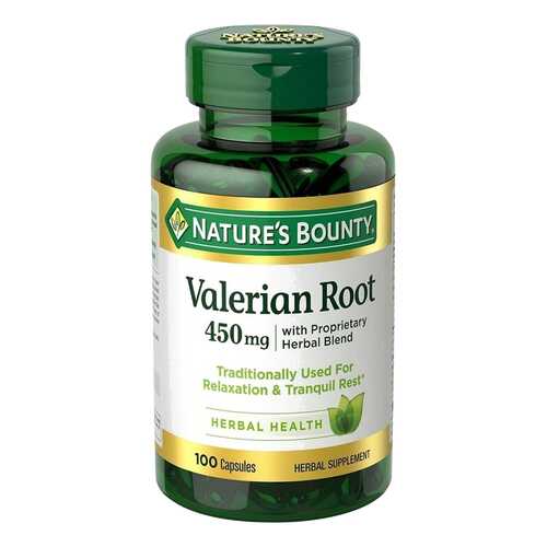 Корень валерианы Nature's Bounty 450 мг 100 капсул