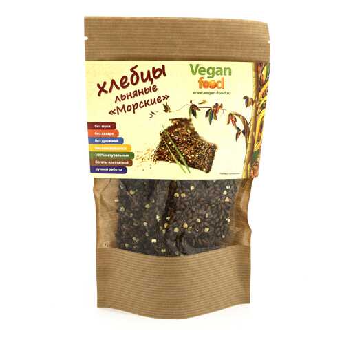 Хлебцы льняные Vegan-food морские 100 г
