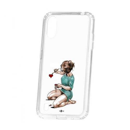 Чехол Kruche Samsung Galaxy A01/A015 Print Рисуя любовь