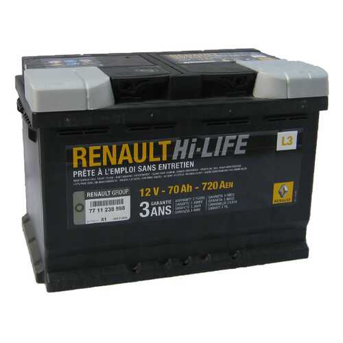 Аккумулятор RENAULT 70R 720A 278x175x190 7711238598