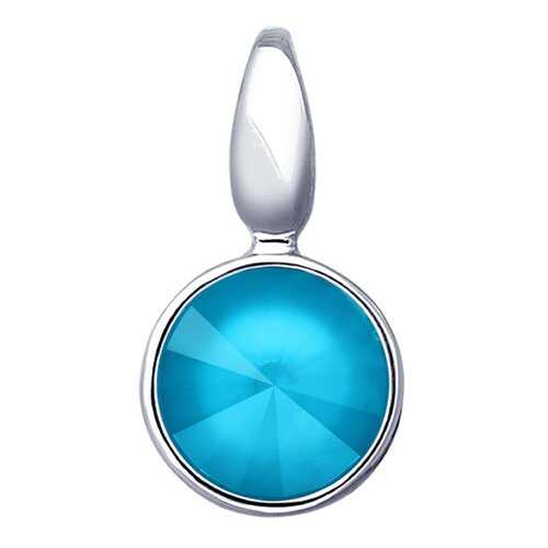 Подвеска SOKOLOV из серебра с голубым кристаллом Swarovski 94032073