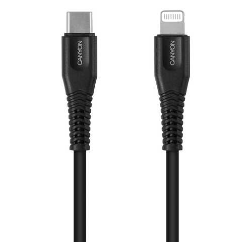 Кабель Canyon 1.2м MFI USB Type-C/Lightning Black