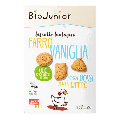 Печенье BioJunior из спельты с ванилью bio 250 г