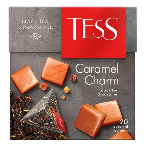 Чай черный в пирамидках Tess Caramel Charm 20 пакетиков