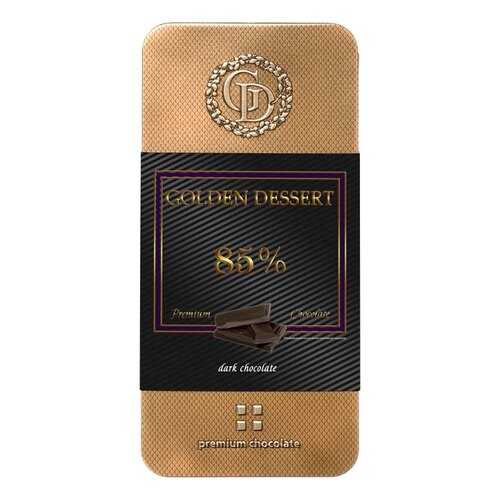 Шоколад Golden Dessert 85%, горький шоколад, 100 гр