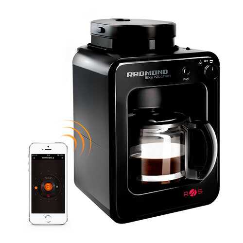 Умная кофеварка со встроенной кофемолкой Redmond SkyCoffee M1505S-E Black