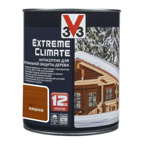 Антисептик для экстремальной защиты V33 Extreme Climate 0.9 л, Цвет вишня