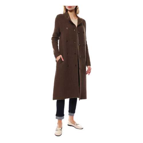 Пальто женское Mir cashmere YWI17-027 коричневое XL