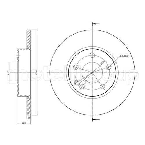 Тормозной диск METELLI 23-0830C