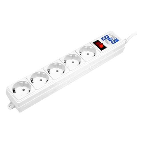 Сетевой фильтр Power Cube, 5 розеток, 0,5 м, White