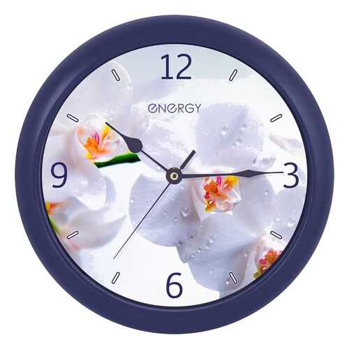 Часы настенные Energy EC-110 Орхидея, круглые, 25х3.8см