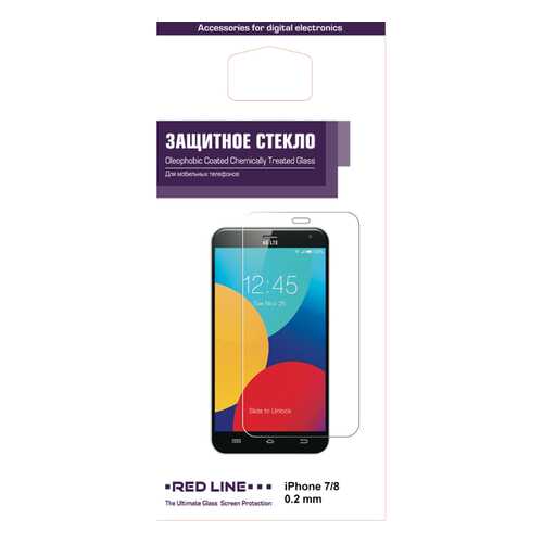 Защитное стекло Red Line для iPhone 7 tempered glass Black
