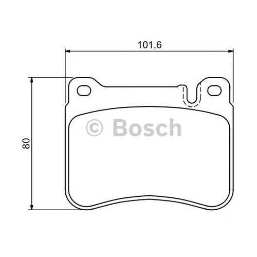 Комплект тормозных колодок Bosch 0986494166
