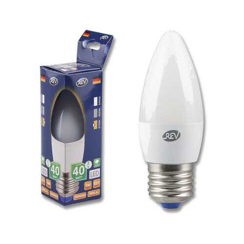 Лампочка светодиодная LED, свеча Е27 5W 2700K теплый свет