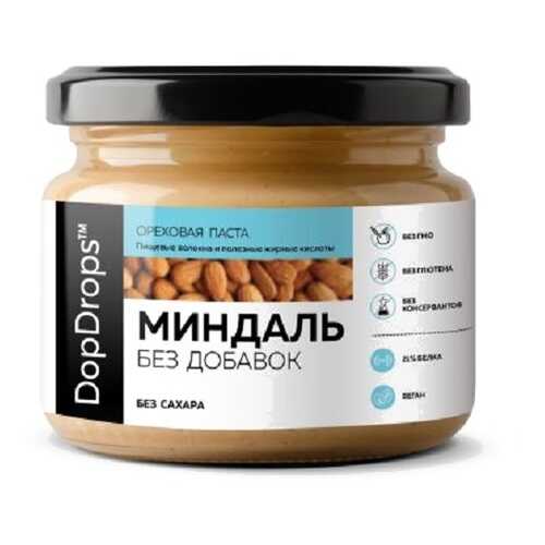Ореховая паста DopDrops Миндальная без добавок 250 г